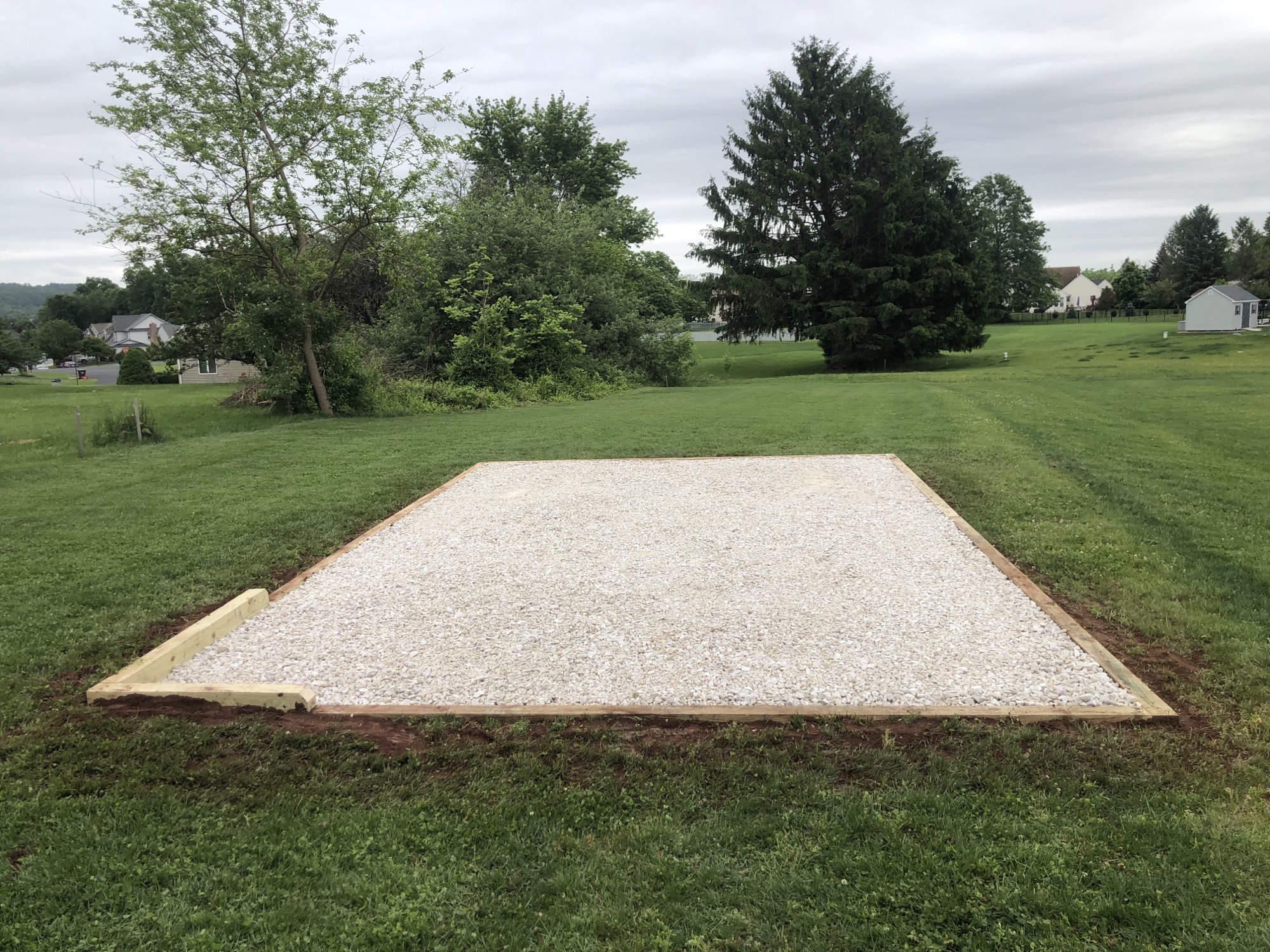 14x22 gravel shed pad contractors in denver pa