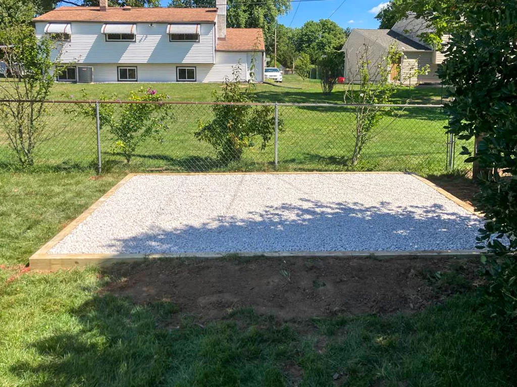 10x14-gravel-shed-foundation-in-warminster-pa-1