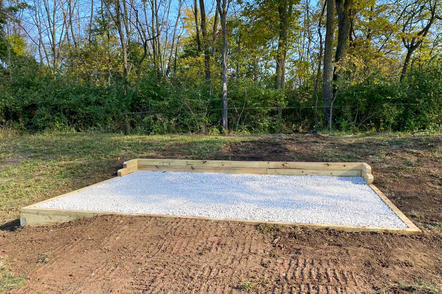 18×12 Gravel Shed Foundation in Phoenixville, PA