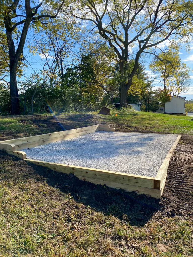 18x12 gravel shed foundation in phoenixville pa-2