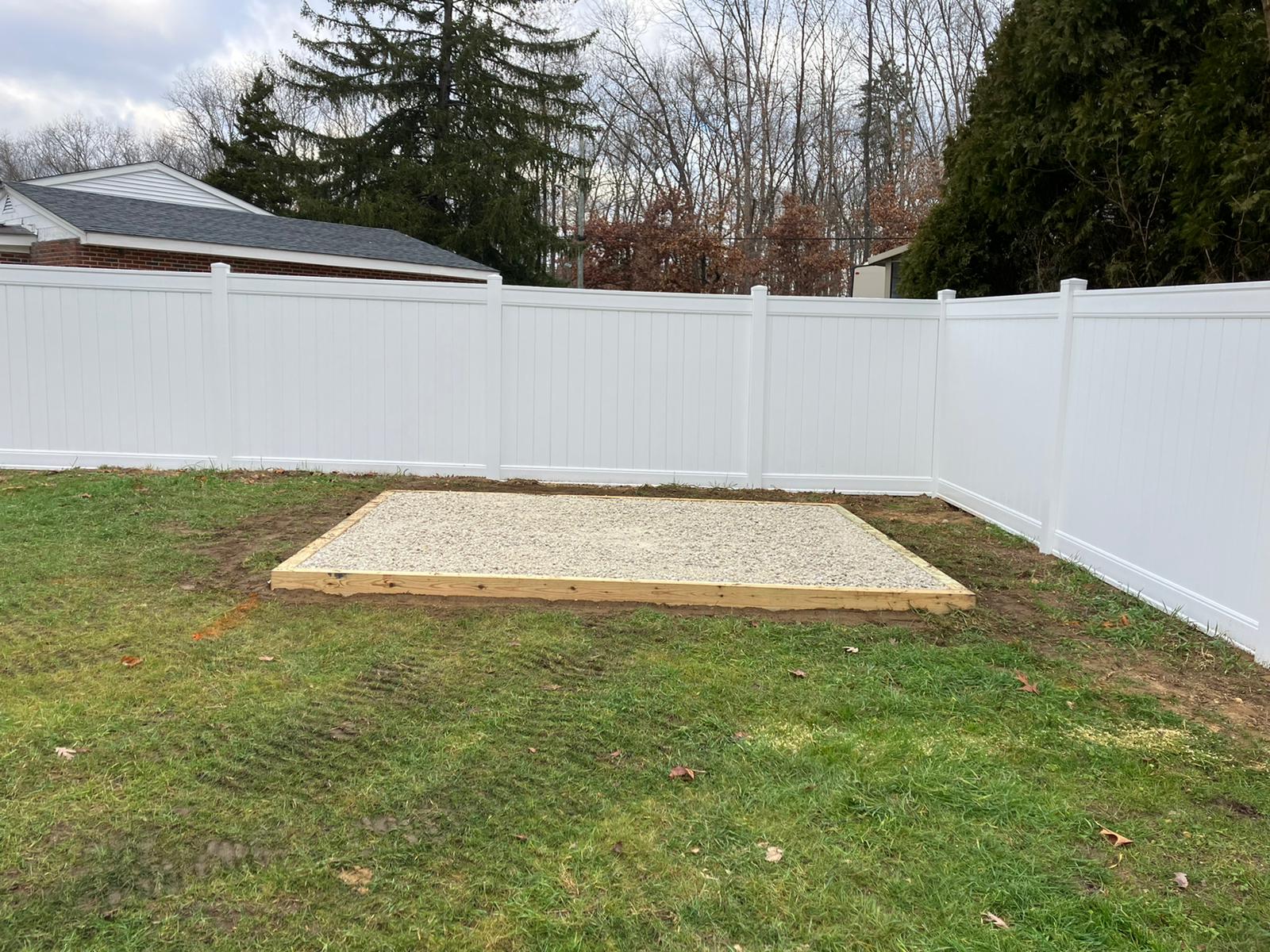 10x12 gravel shed pad in williamstown nj