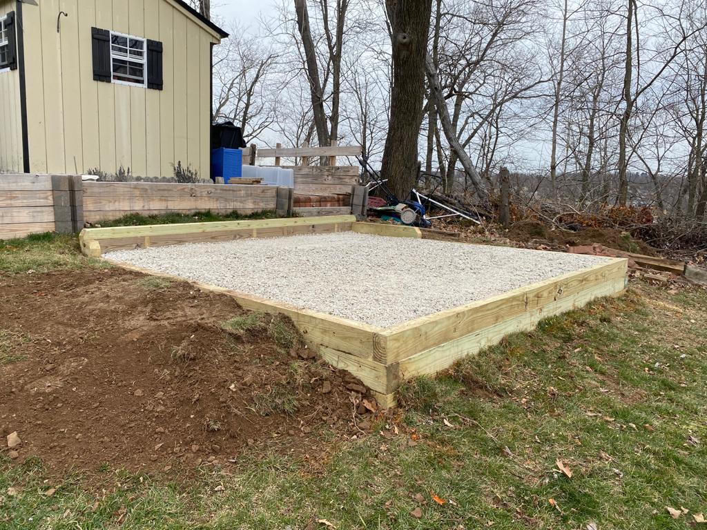 12x12 gravel shed pad in collegeville pa