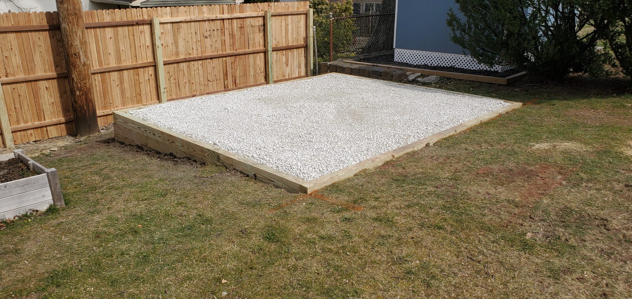 12x14 gravel shed pad in abington pa