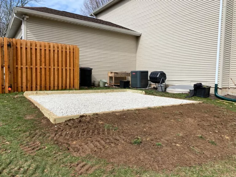 Shed Foundation Gravel Base 2 12x14 gravel shed pad in yardley pa