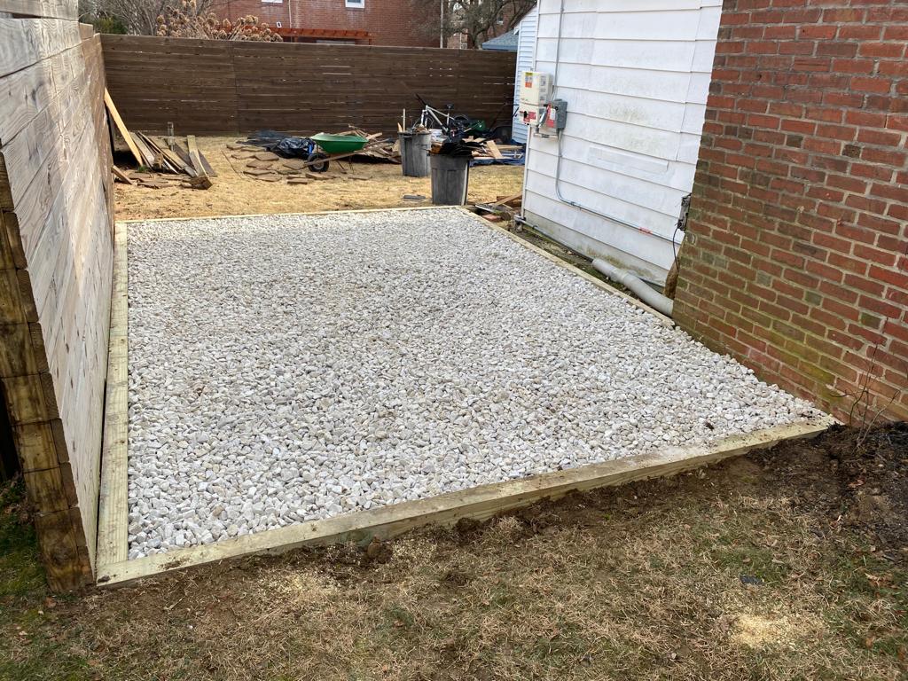 12x16 gravel shed pad in philadelphia pa