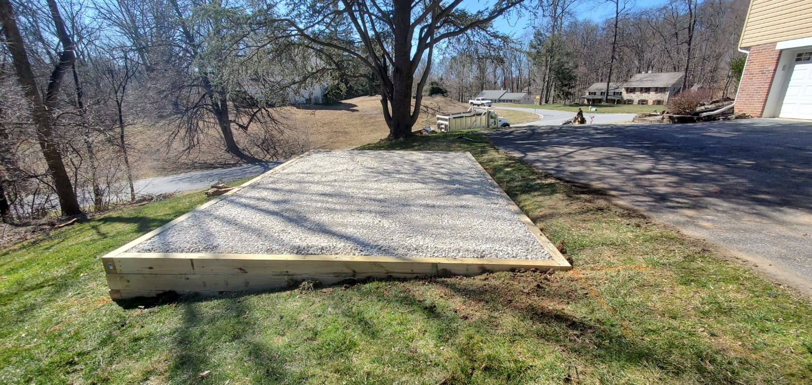 12x18 gravel shed pad in glen mills pa