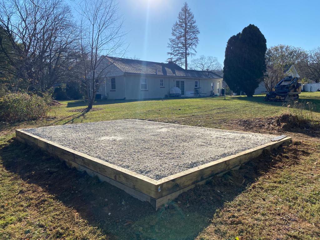 12x18 gravel shed pad in king of prussia pa