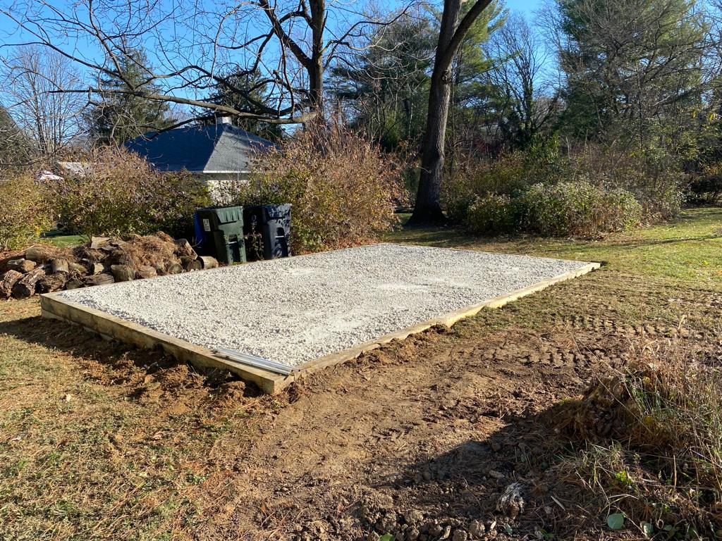 12x18 gravel shed pad in king of prussia pa