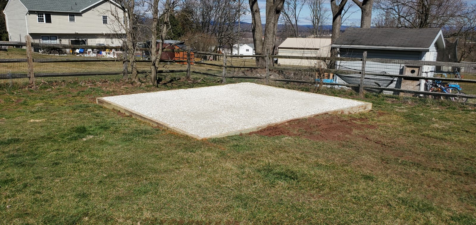 14x16 gravel shed pad in birdsboro pa