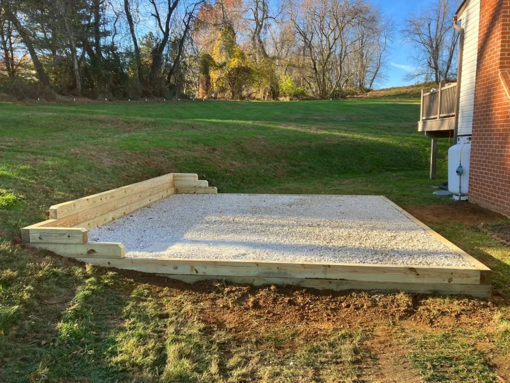 14x16 gravel shed pad in west chester pa
