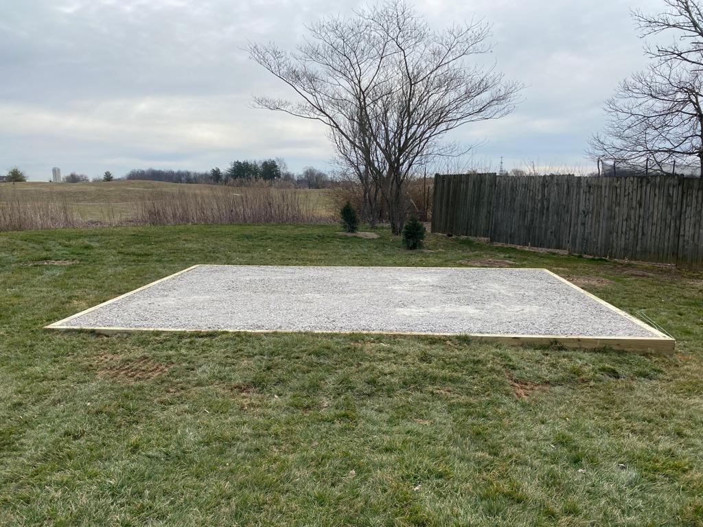 14x20 gravel shed pad in yardley pa