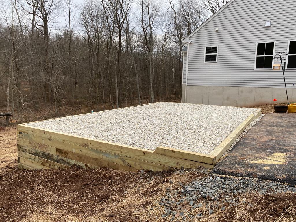 14x22 gravel shed pad in morgantown pa