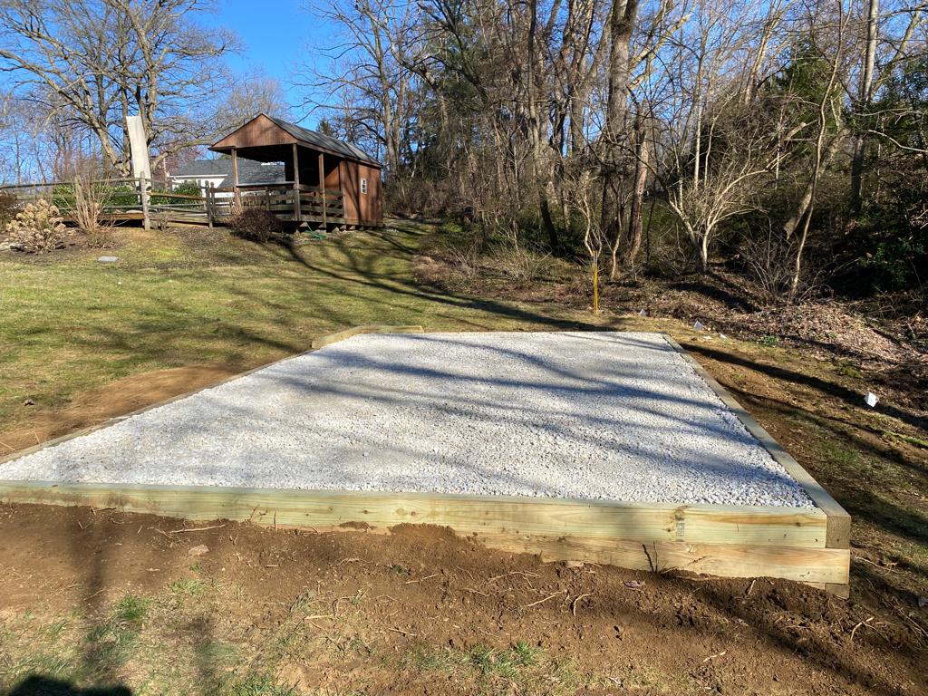 14x22 gravel shed pad in newark de
