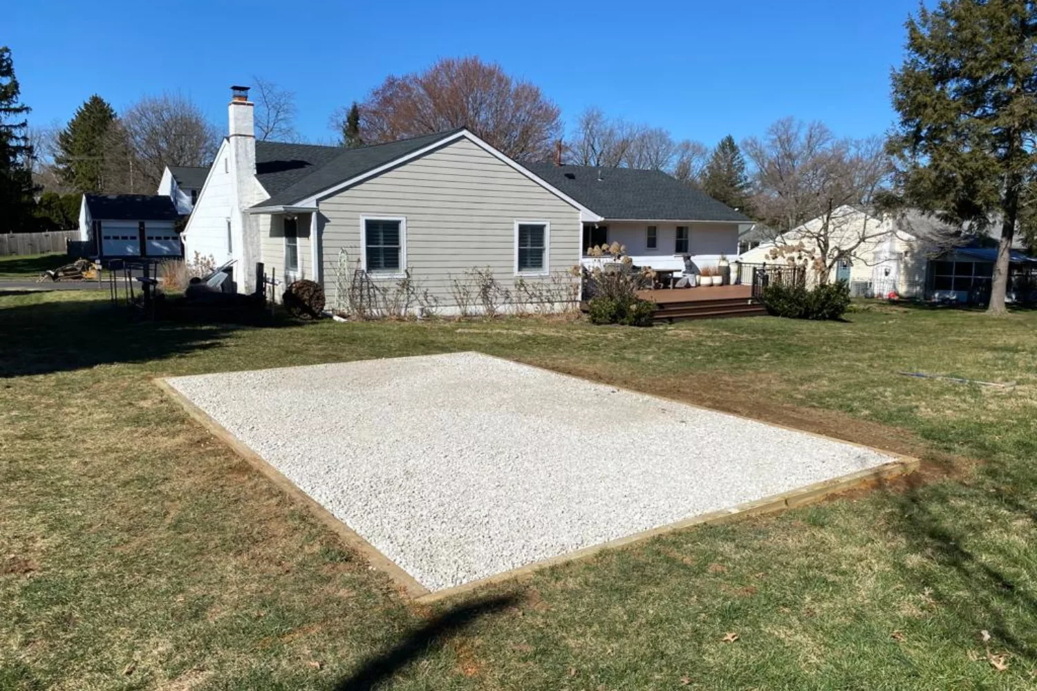 14×22 Gravel Shed Pad in Yardley, PA
