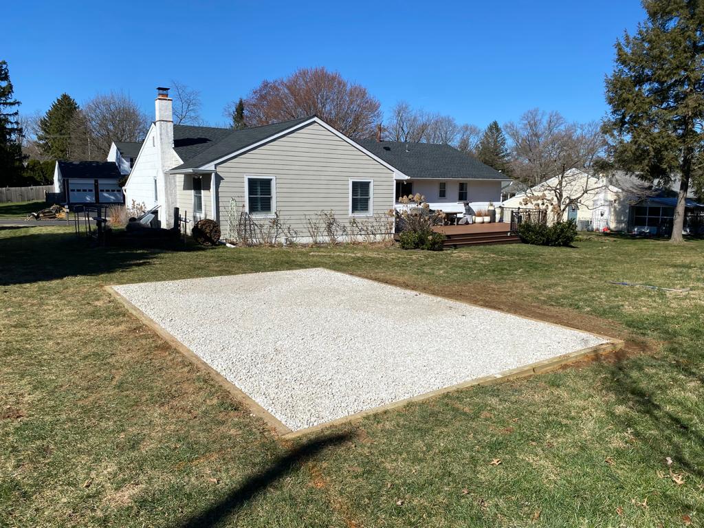14x22 gravel shed pad in yardley pa