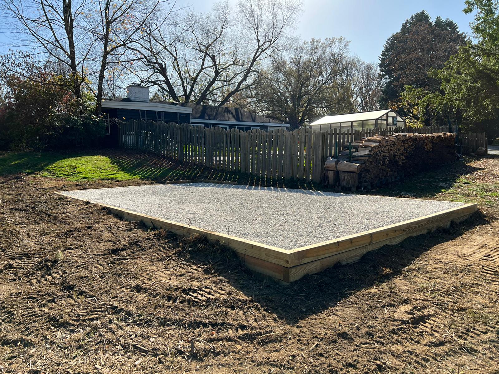 16x30 gravel shed pad in southampton pa