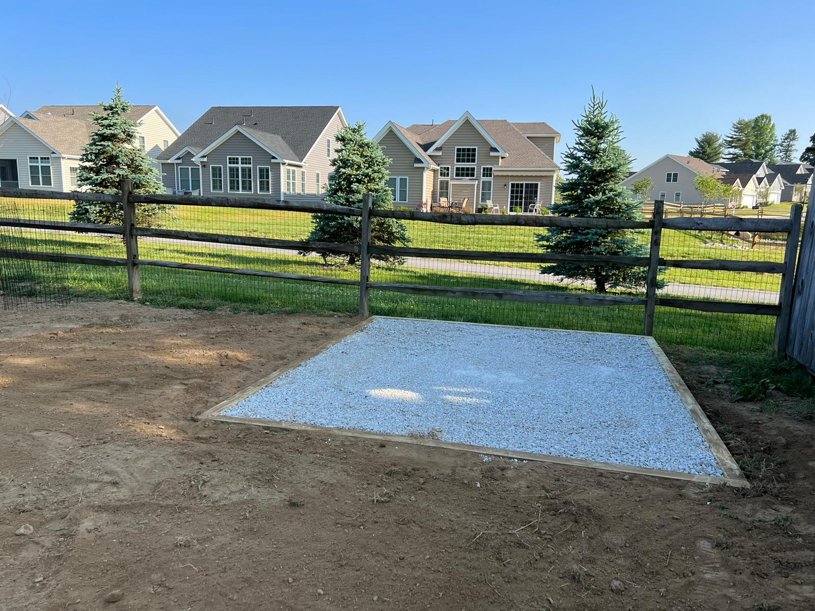 10x12 gravel shed pad in downingtown pa