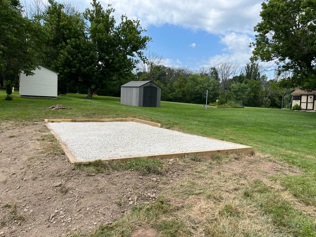 12x22 gravel shed pad in pottstown pa