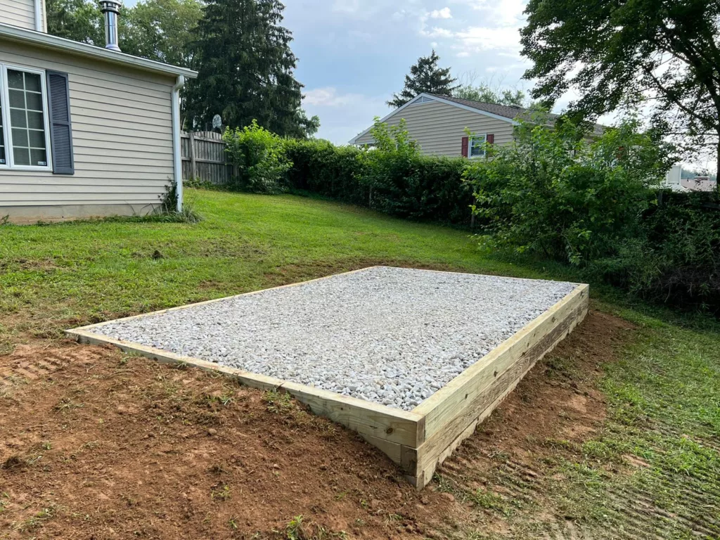 maintaining gravel shed foundation