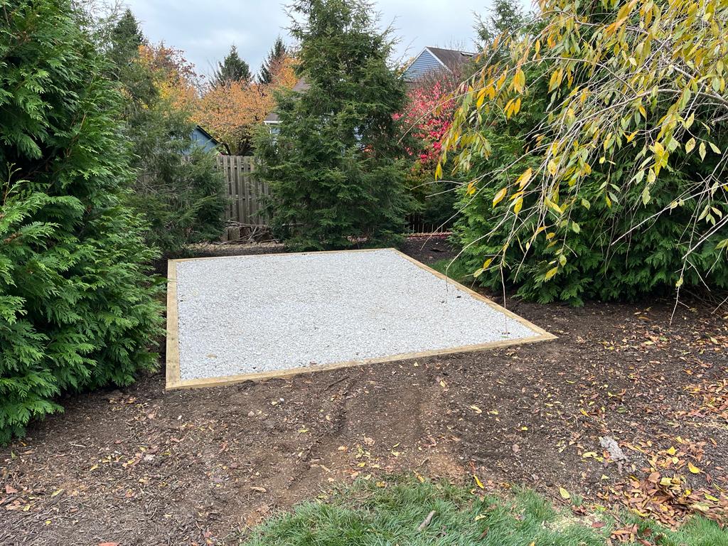 10x12 gravel shed pad in macungie pa