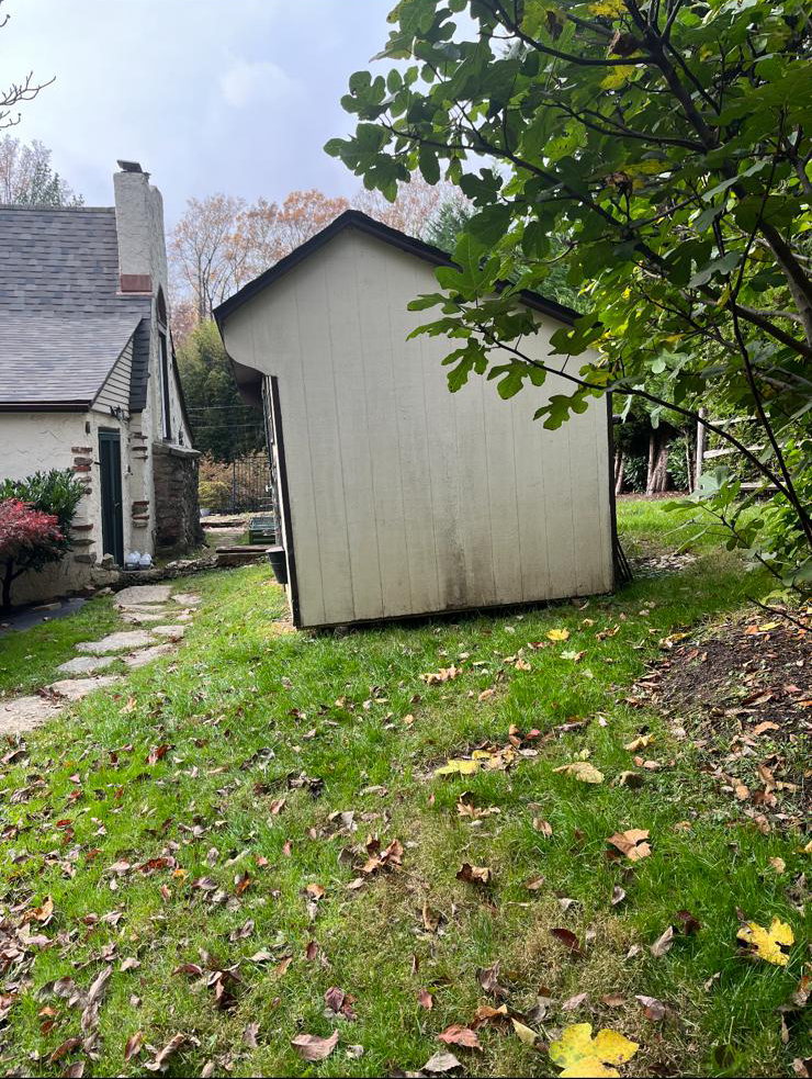 12x16 shed move and gravel pad in conshohocken pa