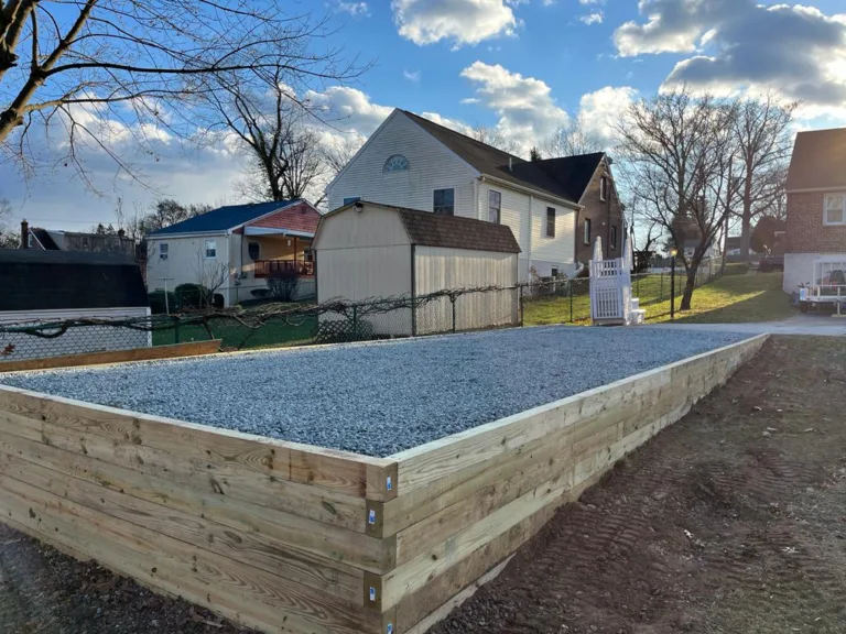 Concrete Shed Foundation 1 14x40 gravel pad in royersford pa2