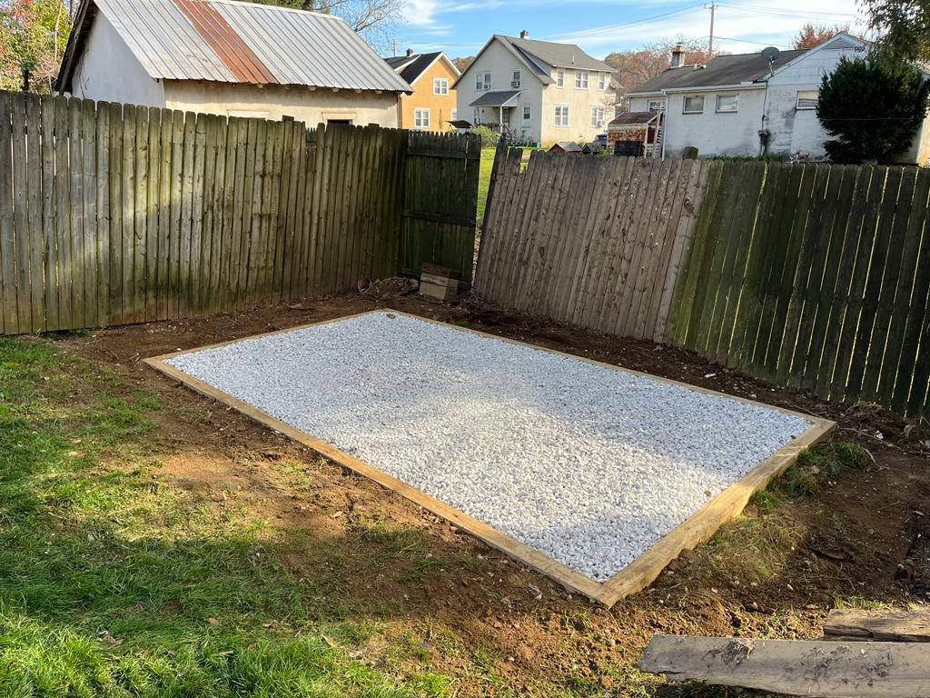 8x14 gravel pad in downingtown pa1