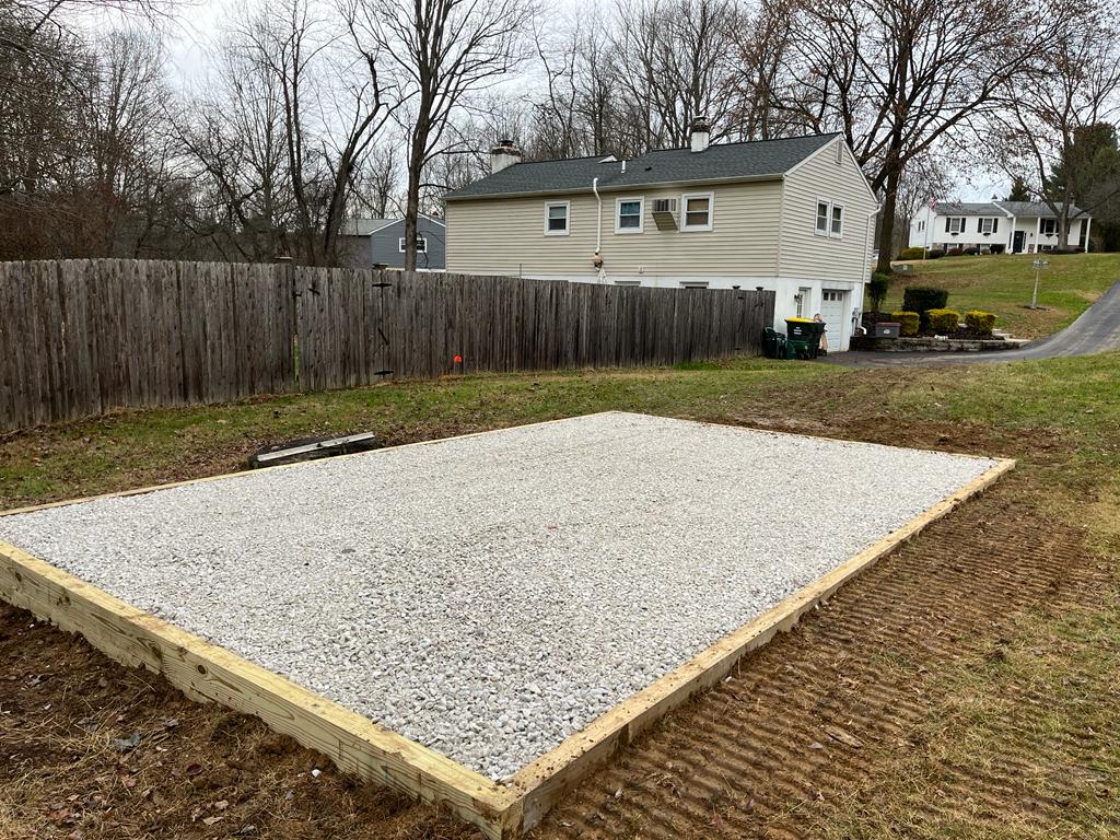 14x22 gravel pad foundation for garage