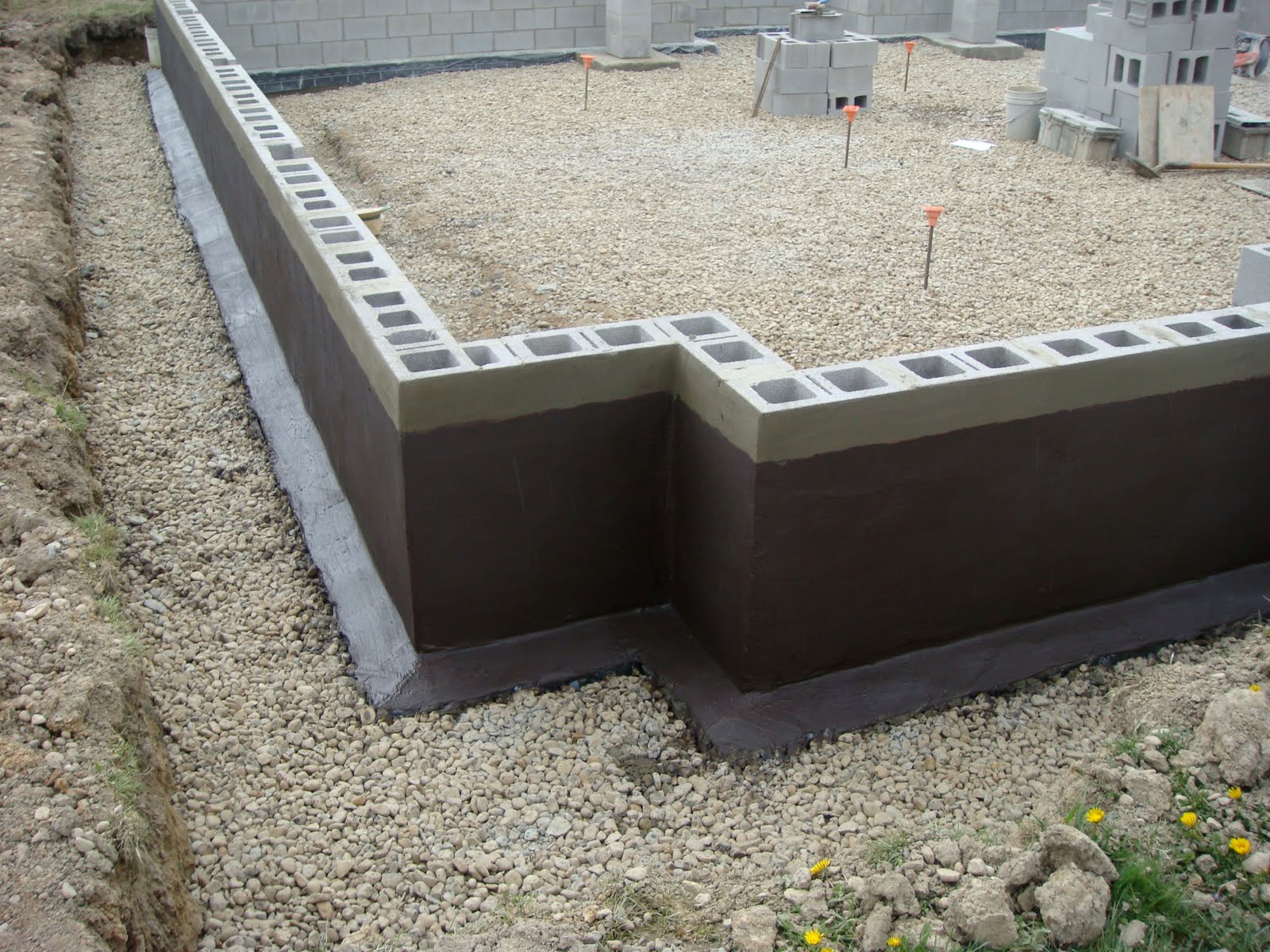 concrete block foundation