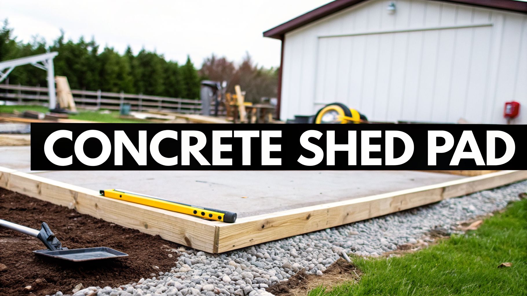 Your Guide to the Perfect Concrete Shed Pad in Pennsylvania 1 concrete shed pad concrete pad
