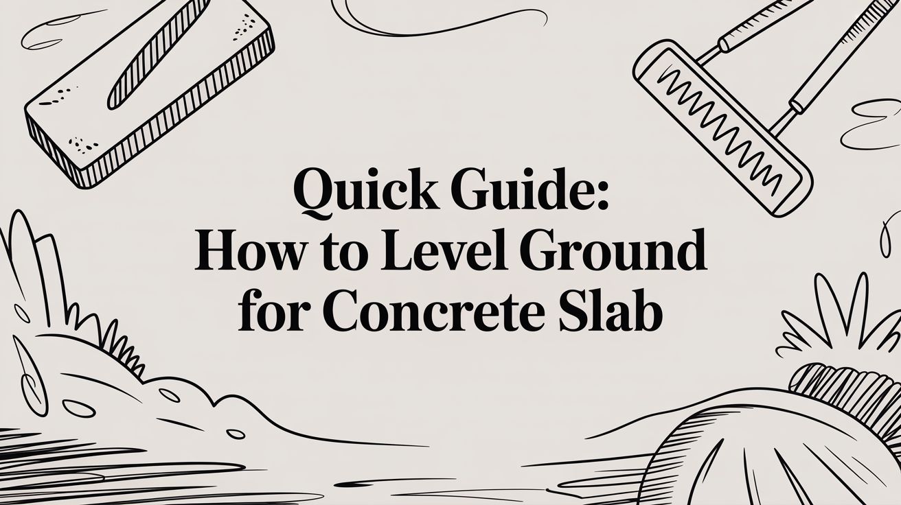 how to level ground for concrete slab concrete leveling