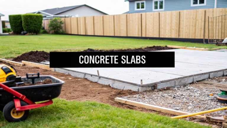 backyard concrete slab ideas concrete slab