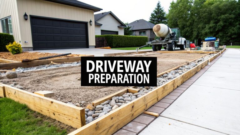 concrete driveway preparation groundwork
