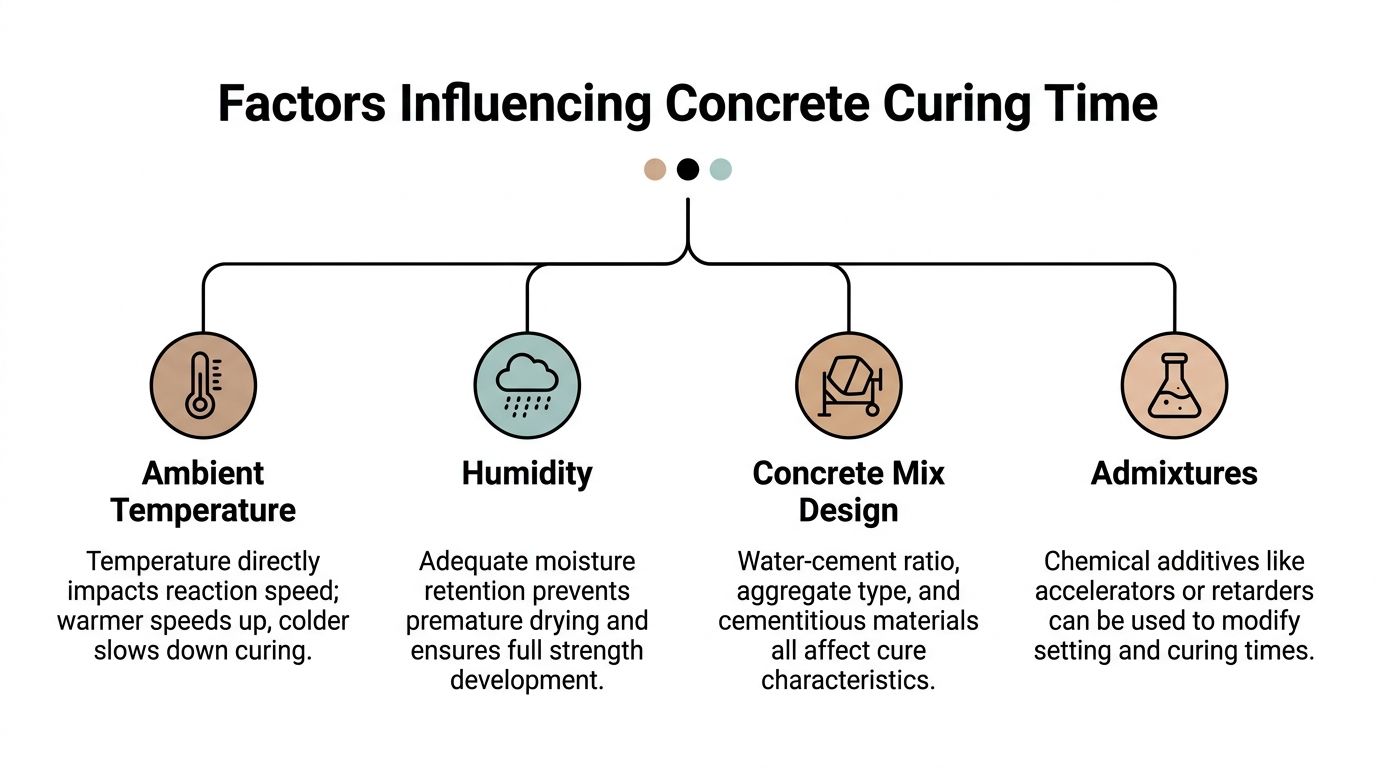 How Long Does a Concrete Slab Take to Cure? 3 Infographic