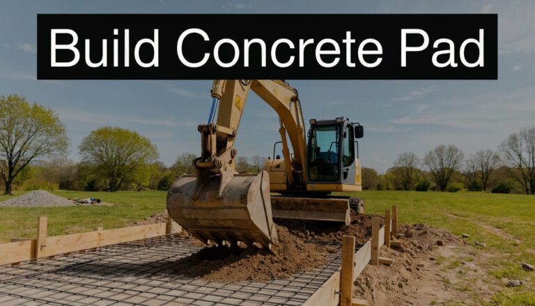 How to Build a Concrete Pad in PA, MD, DE & NJ 6 how to build a concrete pad excavator