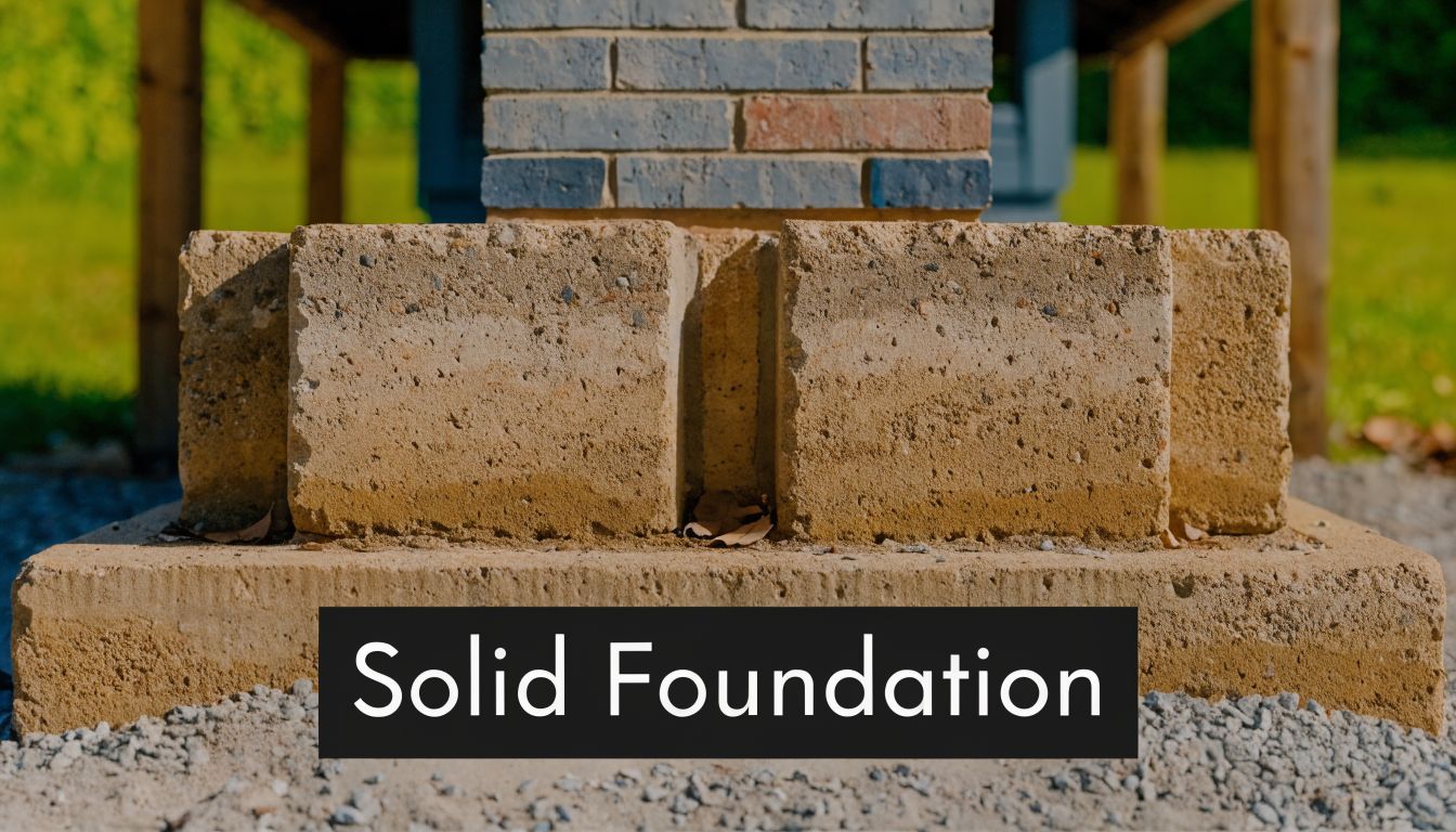 Roof Shed Types: A Guide for PA & MD Homeowners 5 A sturdy concrete block pier foundation supporting a brick column structure for an outdoor wooden shed