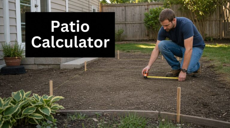 Patio Concrete Calculator: A 2026 PA Guide 5 patio concrete calculator man measuring