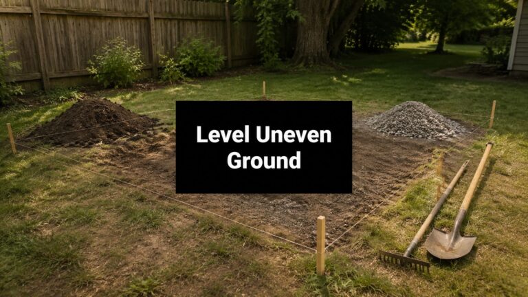 How to Level Uneven Ground for Your Shed or Garage 11 how to level uneven ground landscaping