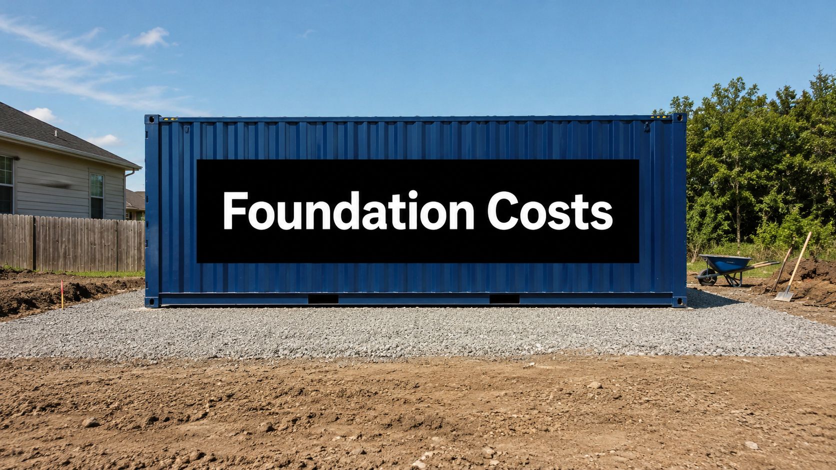 Shipping Container Foundation Cost: Options & Free Quotes 1 shipping container foundation cost construction site