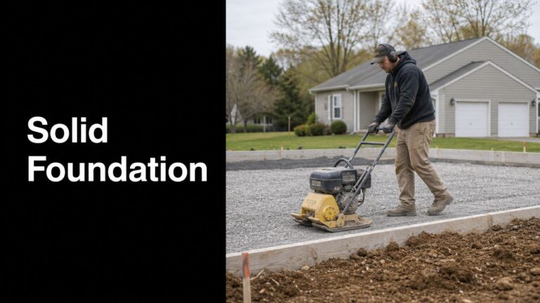 Soil Compaction for Concrete Slab: A PA & NJ Guide 1 soil compaction for concrete slab construction worker
