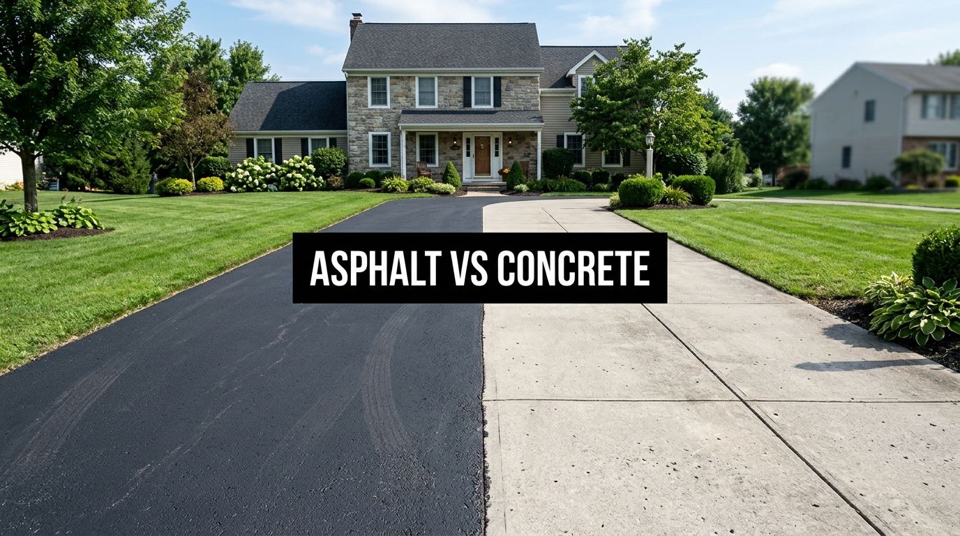 Asphalt vs Concrete Driveway: A PA & MD Homeowner's Guide 1 asphalt vs concrete driveway driveway comparison