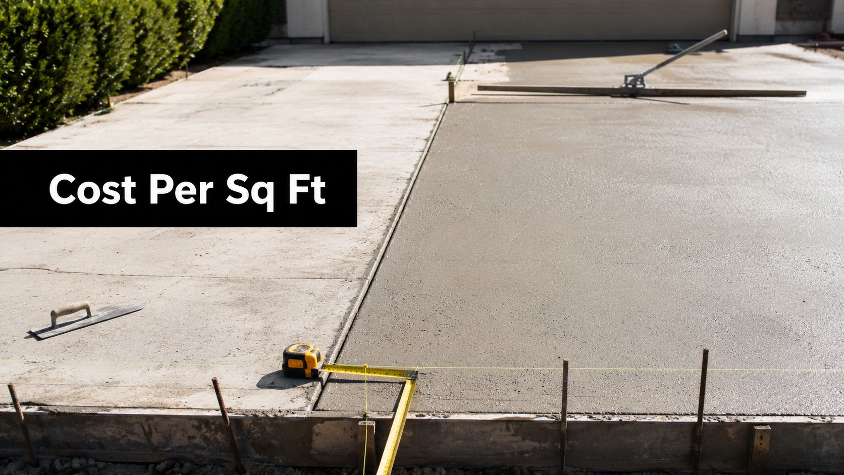 Concrete Driveway Cost Per Square Foot: A 2026 Guide 1 concrete driveway cost per square foot concrete construction
