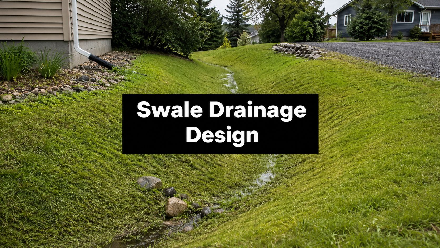 Swale Drainage Design: Protect Your Yard & Foundation 1 swale drainage design drainage ditch