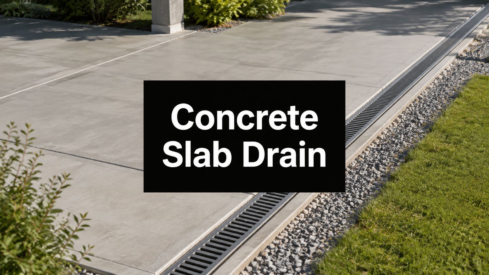 Concrete Slab Drain Guide for Shed Pads and Patios 1 concrete slab drain trench drain