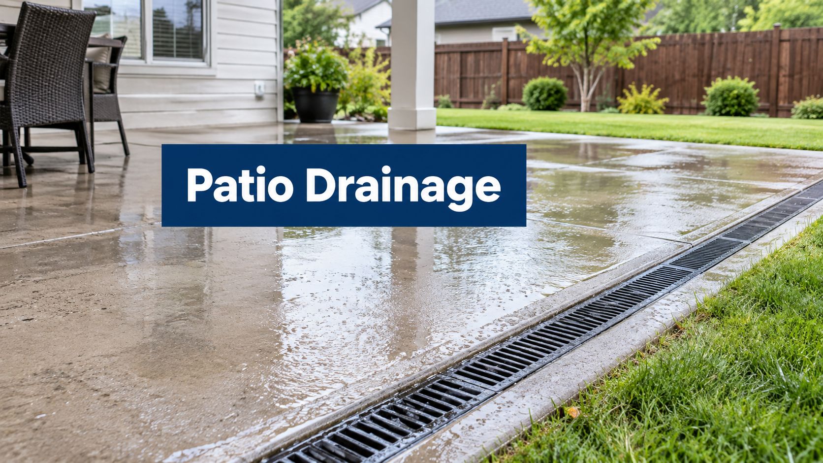 Concrete Patio Drainage in PA, MD, DE & NJ