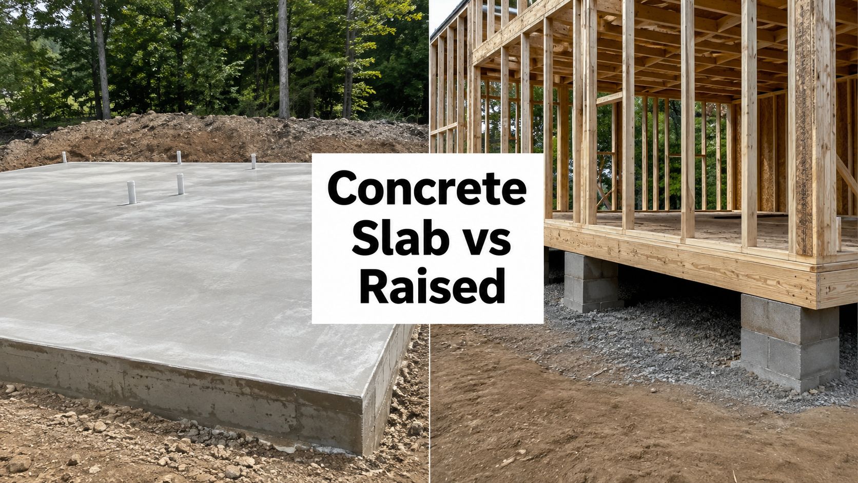 Concrete Slab vs Raised Foundation: Which Is Right 1 concrete slab vs raised foundation foundation types