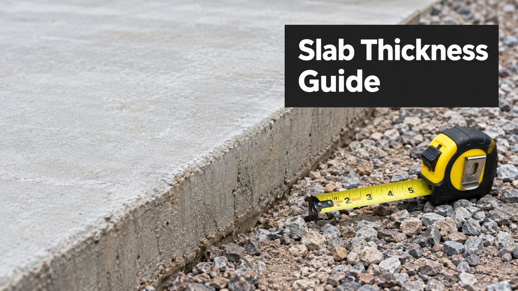 How Thick Should a Concrete Slab Be: A Homeowner's Guide 1 how thick should a concrete slab be concrete measurement