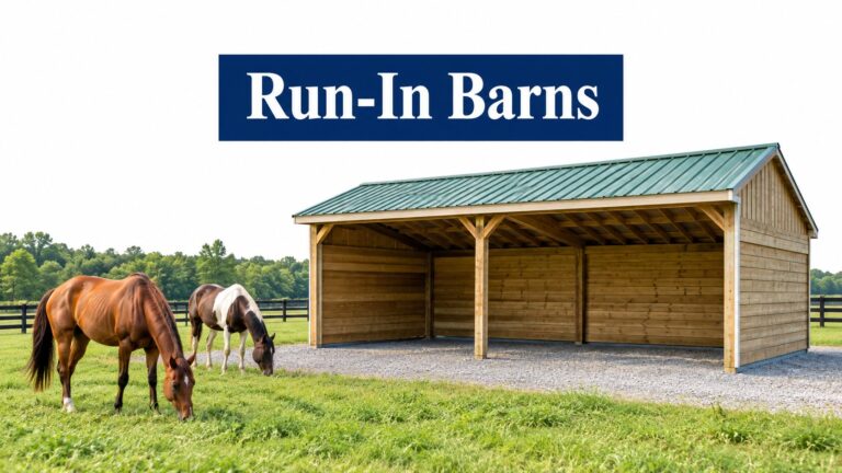 Run in Horse Barns: A Practical Building Guide 26 run in horse barns horse shelter