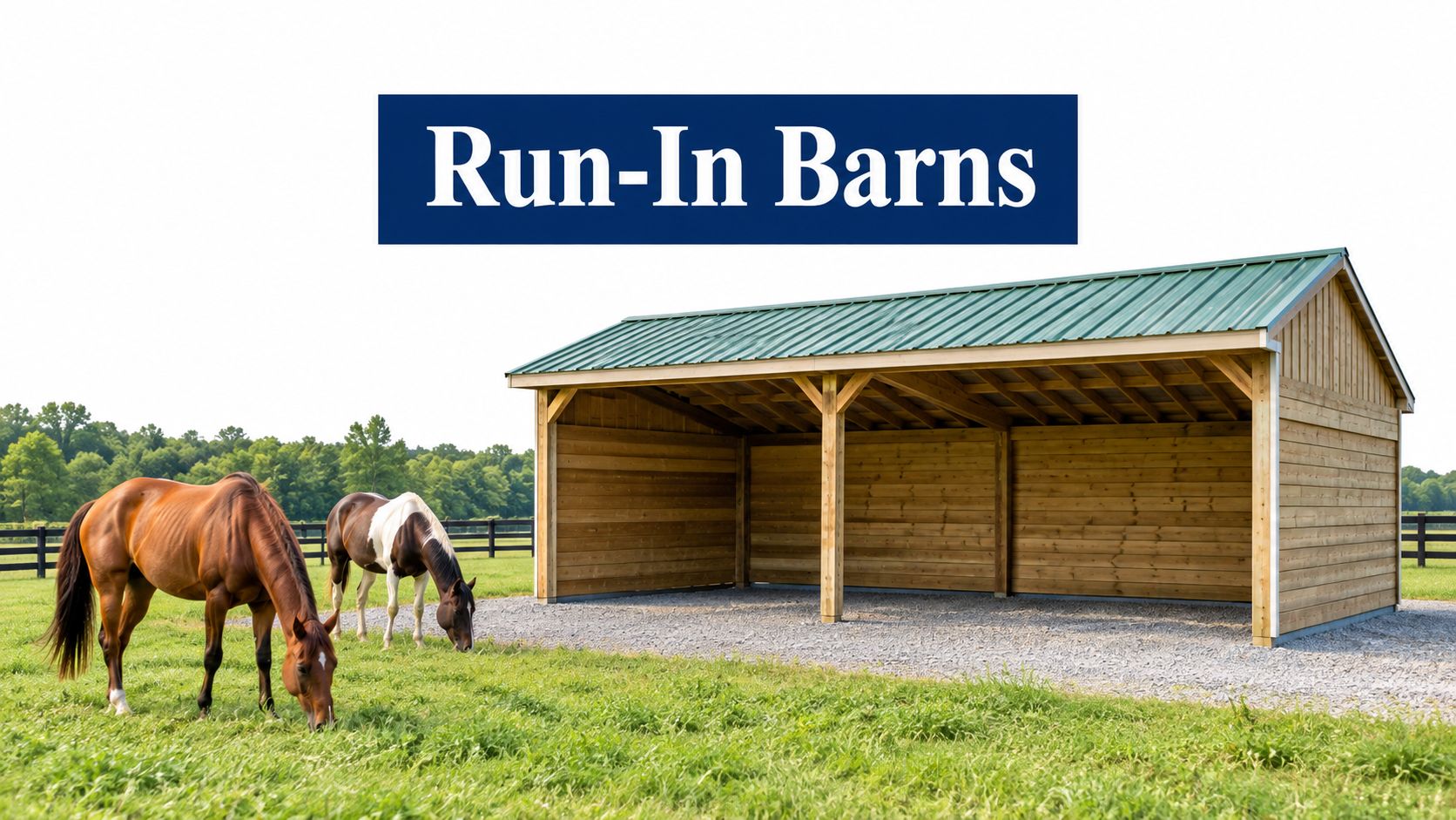 Run in Horse Barns: A Practical Building Guide 1 run in horse barns horse shelter
