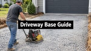 concrete driveway gravel base thickness driveway compaction